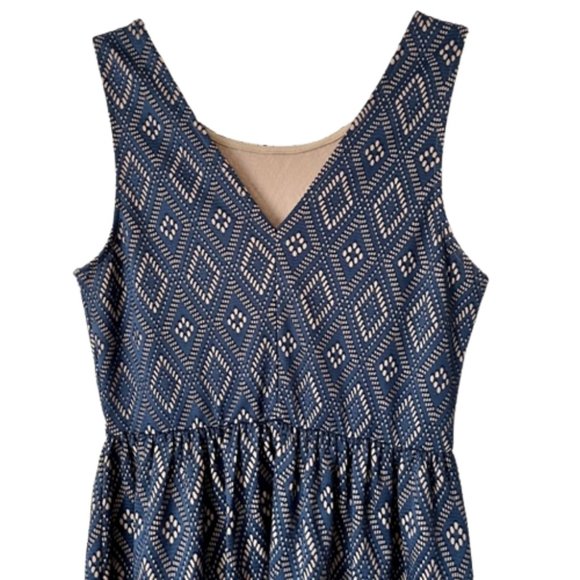 Alya Blue Cutwork Fit & Flare Party Dress - L - Picture 6 of 9